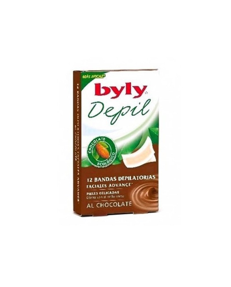 Byly Depil Bandas Faciales Chocolate 12 Unidades