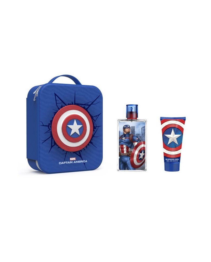 Marvel Capitan America Eau De Toilette Spray 100ml Set 3 Piezas