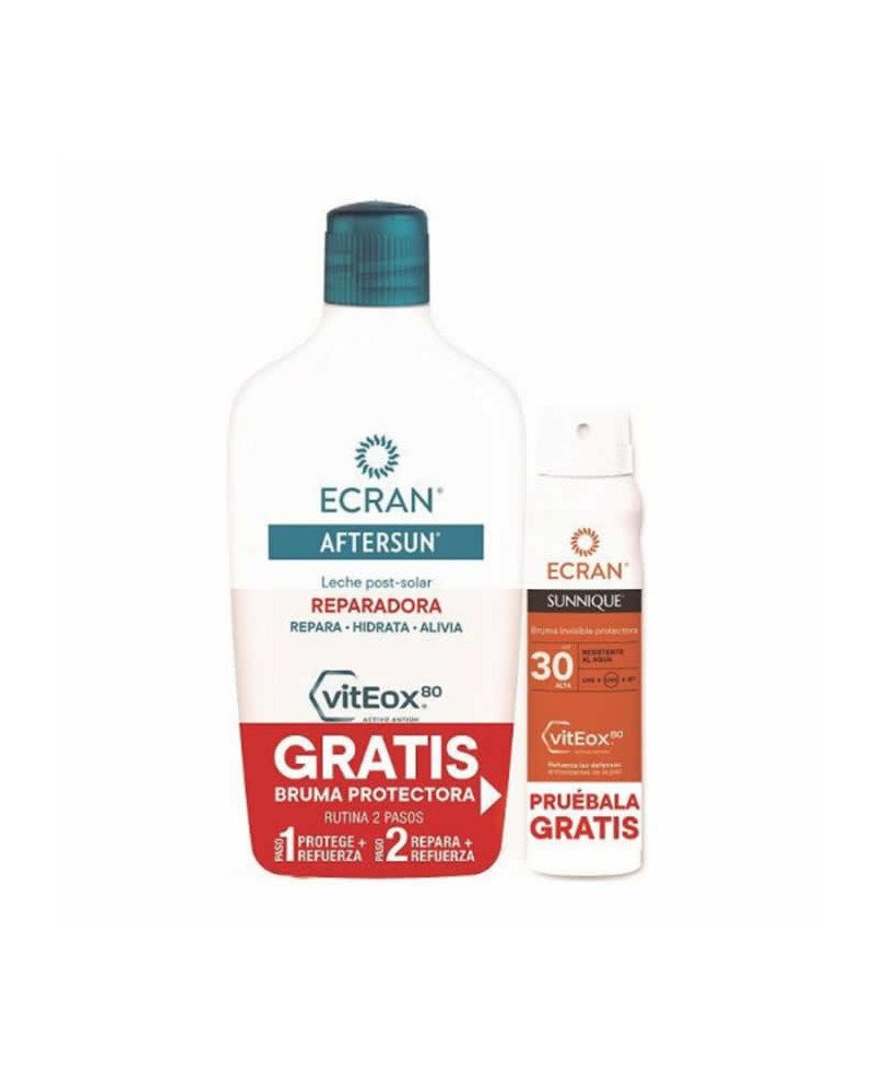 Ecran Aftersun Milk 400ml + Sunnique Spf30 Spray 75ml