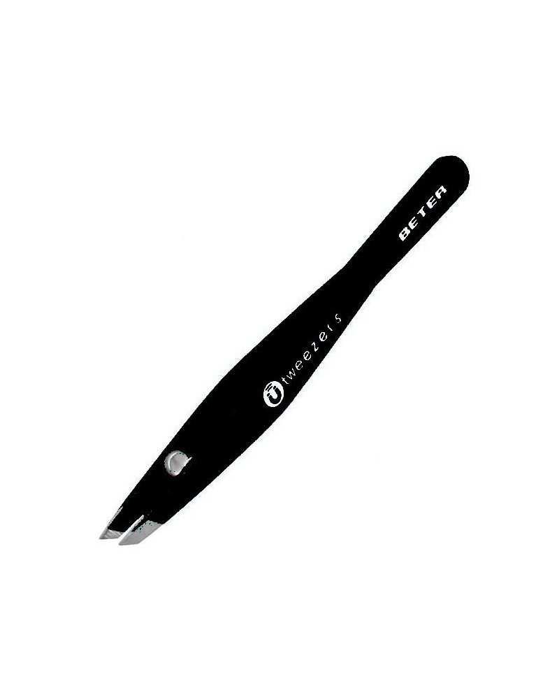 Beter Tweezers Magnetic Pinza De Depilar Punta Oblícua Negra