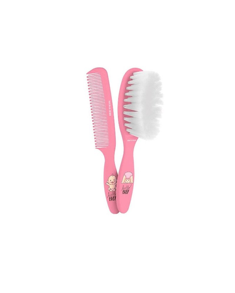 Beter Set De Peine Y Cepillo Para Bebé Rosa