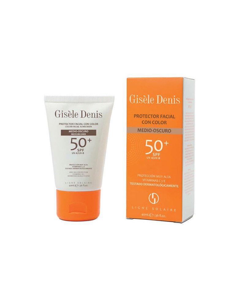 Gisèle Denis Protector Facial Con Color Spf50+ Medio/Oscuro 40ml