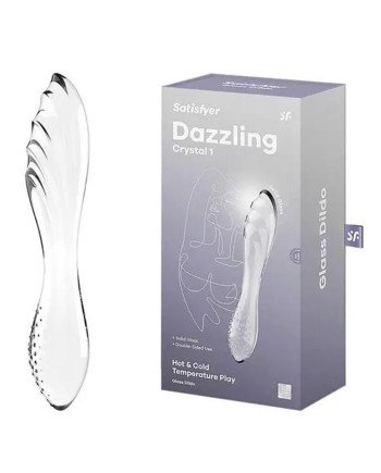Satisfyer Dazzling Crystal Dildo Hot & Cold Temperature Play Transparente 1Un
