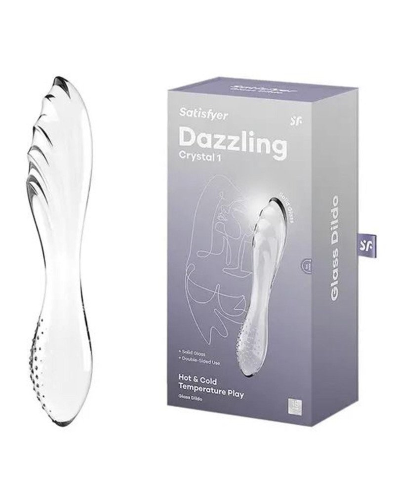 Satisfyer Dazzling Crystal Dildo Hot & Cold Temperature Play Transparente 1Un