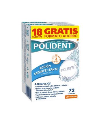 Polident Tabletas Limpiadoras 72 Unidades