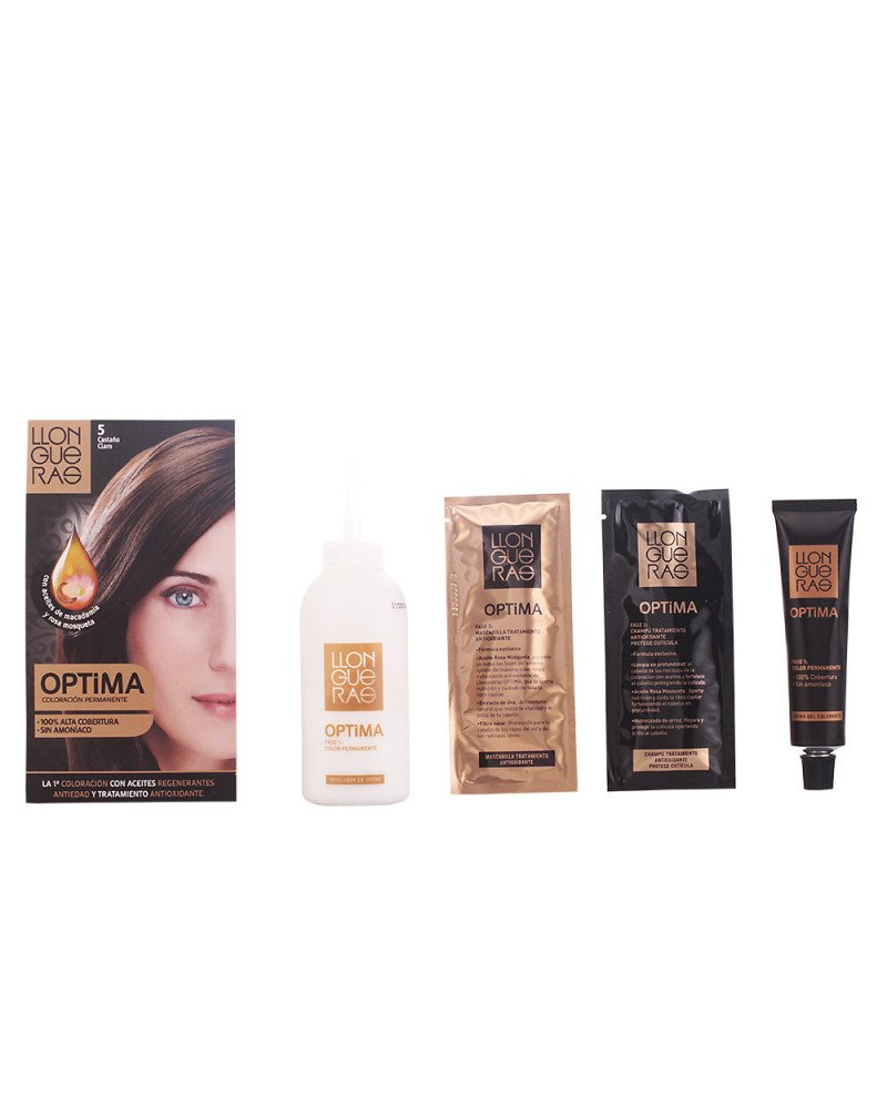 Llongueras Optima Coloración Permanente Sin Amoniaco 5 Castaño Claro