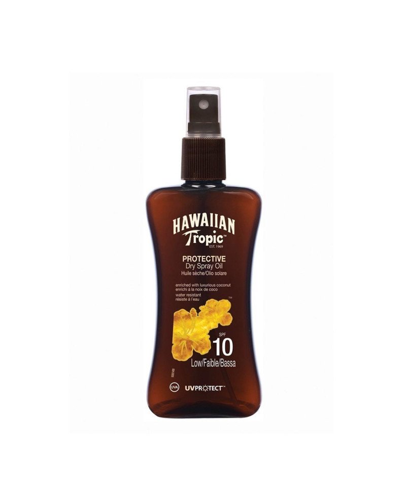 Hawaiian Tropic Protective Dry Spray Oil Spf10 Low 200Ml Vaporizador