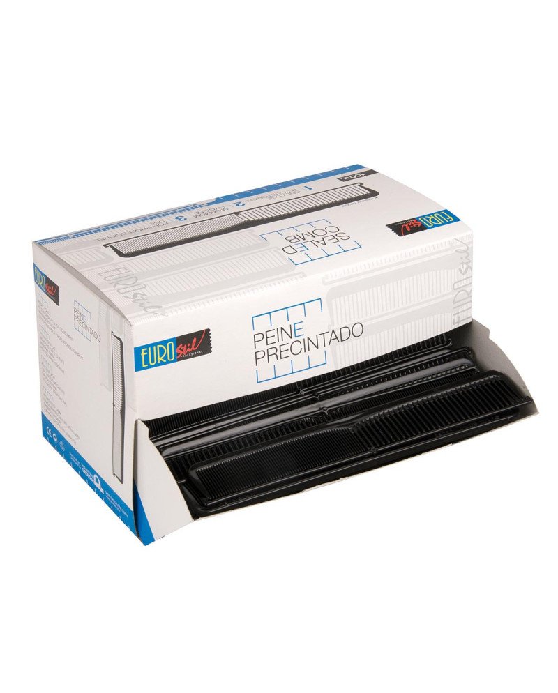 Eurostil Dispensador Peines Un Uso Precintados Negro Negro 1Un