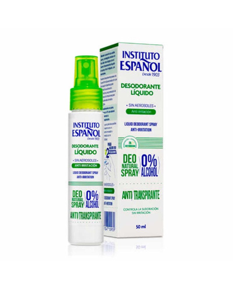 Instituto Español Sin Alcohol Spray Desodorante Liquido Anti-Transpirante 50Ml Vaporizador