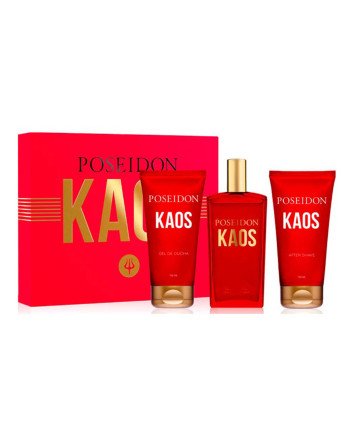 Poseidon Kaos Eau De Toilette 100Ml Vaporizador + After Shave 1U + Gel De Baño 1U
