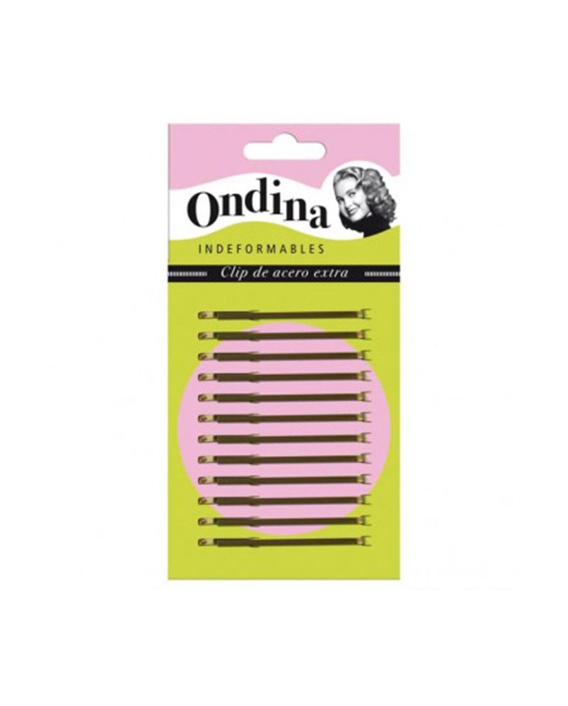 Eurostil Ondina Clips 70Mm Bronce 12Un