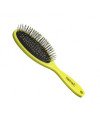 Eurostil Oval Cepillo Mediano Verde Fluor 1Un