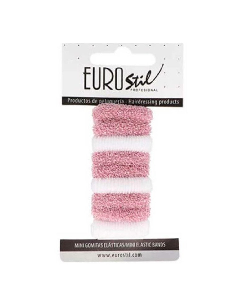 Eurostil Cabello Coleteros Mini-Rosa Blanco Pack 9Un