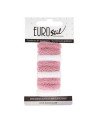 Eurostil Cabello Coleteros Mini-Rosa Blanco Pack 9Un