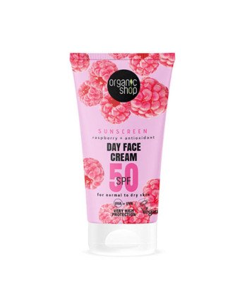 Organic Shop Raspberry Crema Facial De Dia Spf50 50Ml