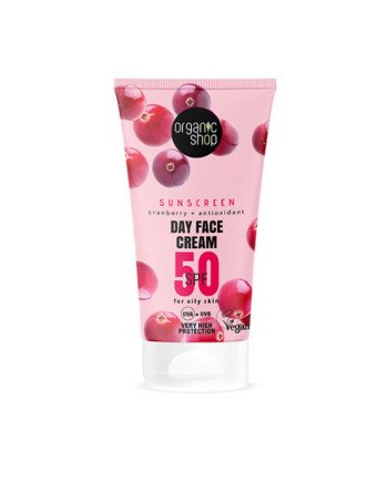 Organic Shop Cranberry Crema Facial De Dia Spf50 50Ml