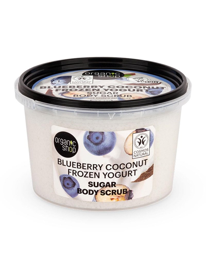 Organic Shop Blueberry Coconut Frozen Yogurt Exfoliante Corporal Azucar 250Ml