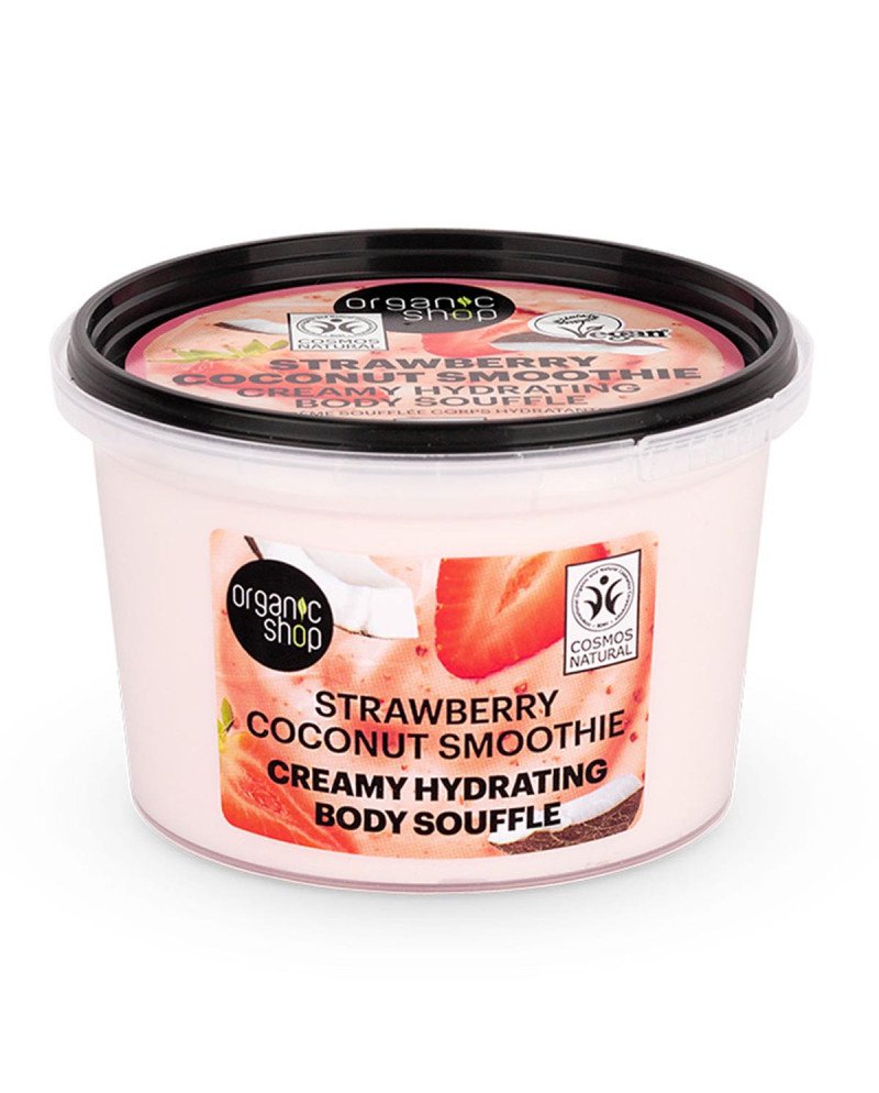 Organic Shop Strawberry Coconut Smoothie Creamy Hydrating Body Souffle 250Ml