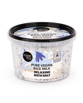 Organic Shop Pure Vegan Rice Milk Sales De Baño Relajantes 250Ml
