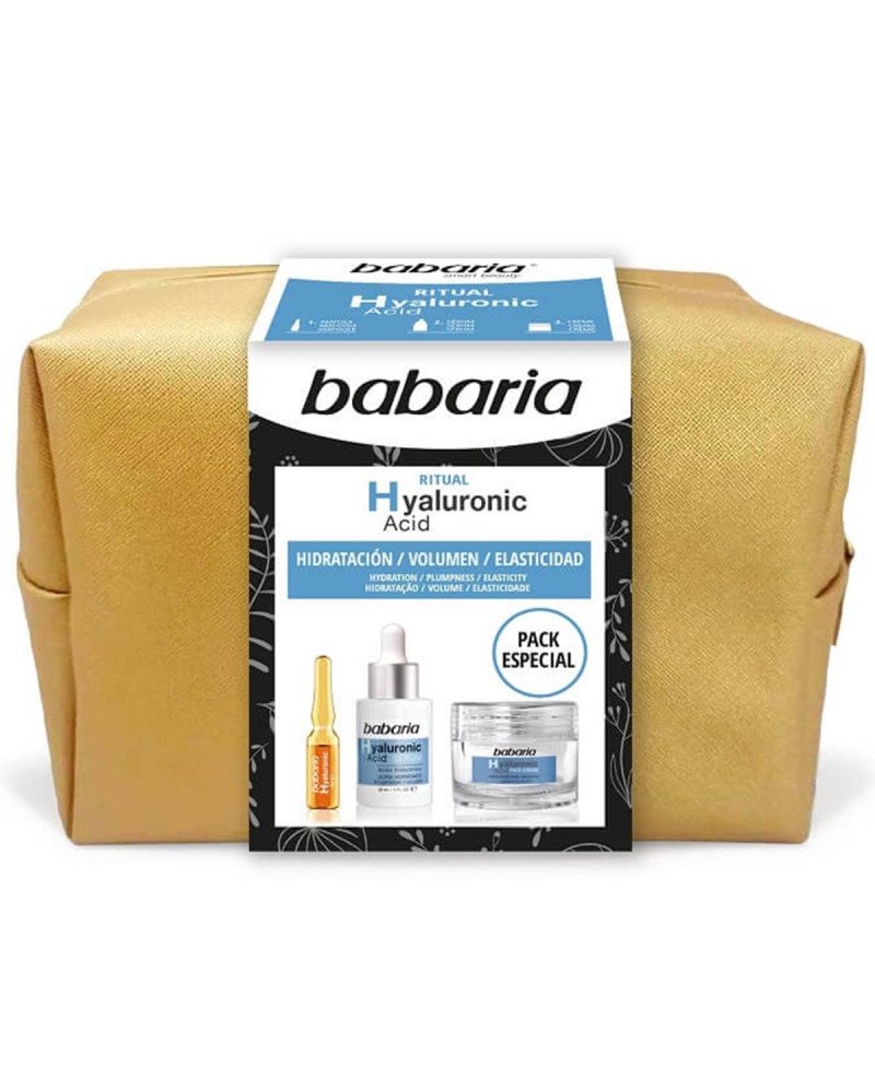 Babaria Acido Hyaluronico Crema Facial 50Ml + Serum 30Ml + Ampollas 2Un