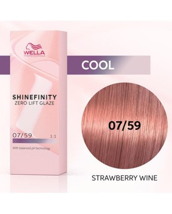 Wella Shinefinity Zero Lift Glaze Tinte 07/59 Strawberry Wine 60Ml 1Un