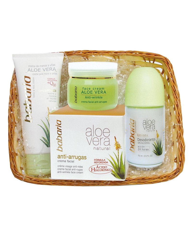 Babaria Aloe Vera Crema 225Ml + Desodorante Roll-On Crema De Manos + 100Ml