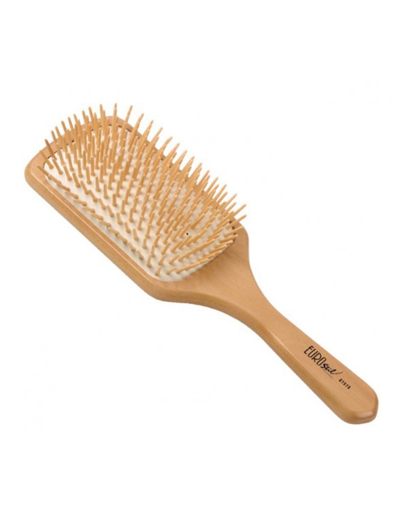 Eurostil Fuelle Mango Madera Cuadrado Cepillo Grande 1Un