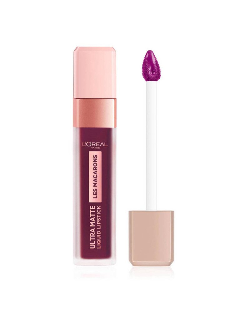 L'Oreal Les Macarons Ultra Matte Liquid Lipstick 830 Blackcurrant Crush