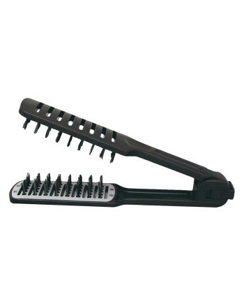 Eurostil Doble Jabali Cepillo Alisado-Secador Negro Negro 1Un