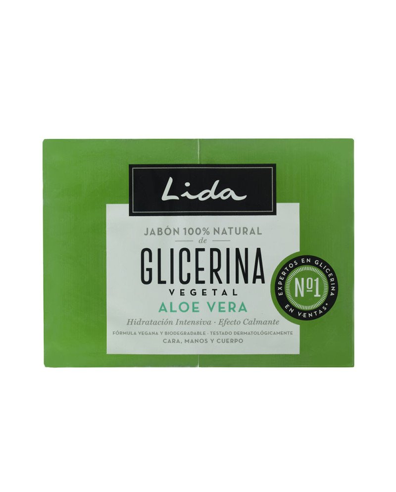 JABÓN 100% NATURAL GLICERINA Y ALOE VERA LOTE 2 x 125 gr