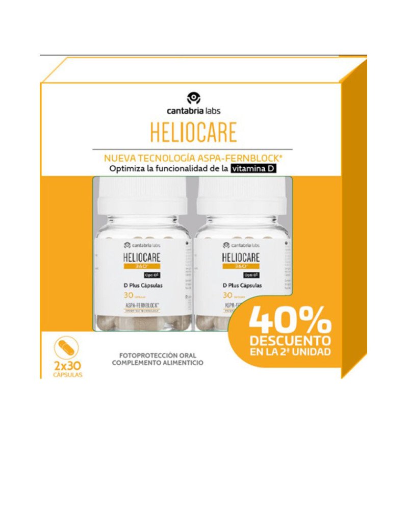 HELIOCARE 360° D PLUS oral cápsulas pack 2 x 30 u