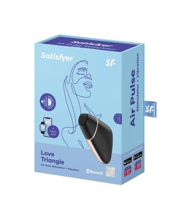 Satisfyer Love Triangle Estimulador Negro Negro Con Bluetooth 1Un