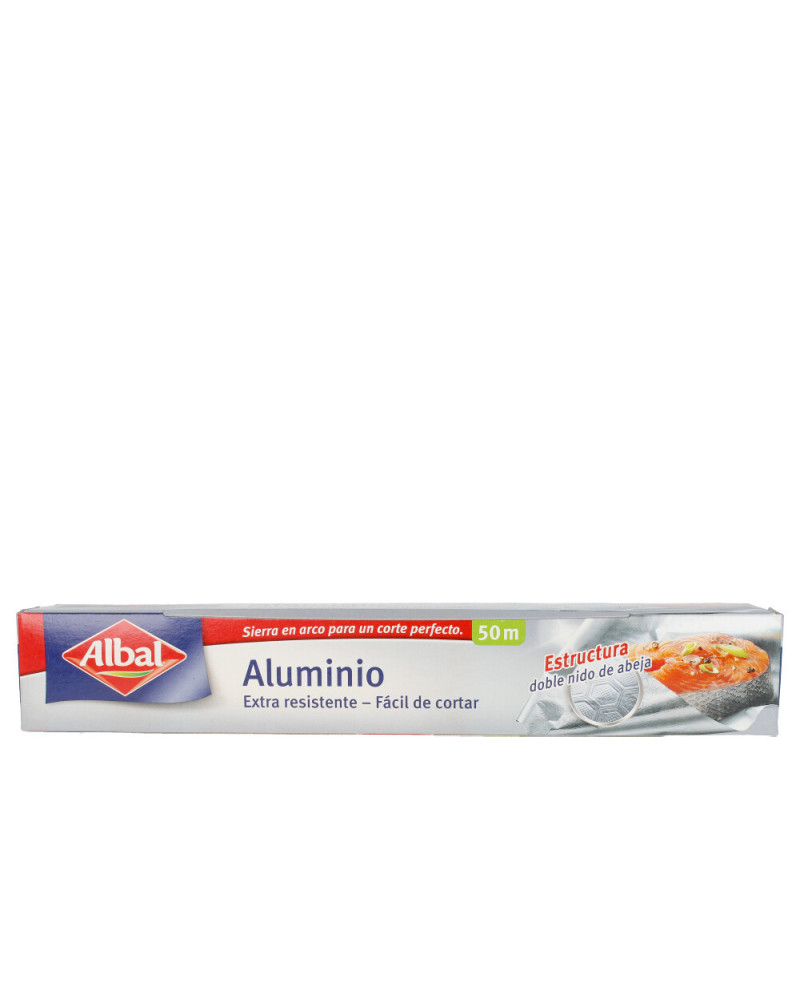 PAPEL ALUMINIO extra resistente fácil de cortar 50 metros PAPEL ALUMINIO extra resistente fácil de cortar 50 metros