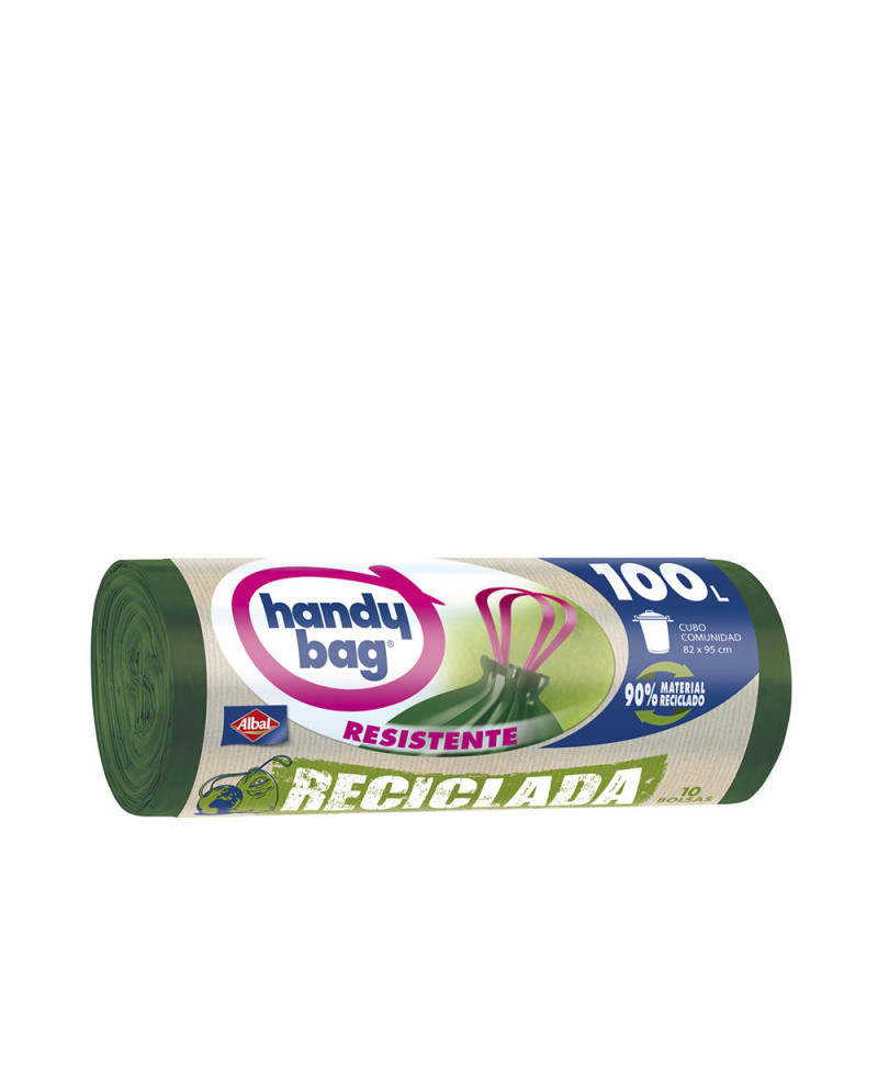 HANDY BAG RECICLADA bolsa basura resistente 100 litros 10 u HANDY BAG RECICLADA bolsa basura resistente 100 litros 10 u