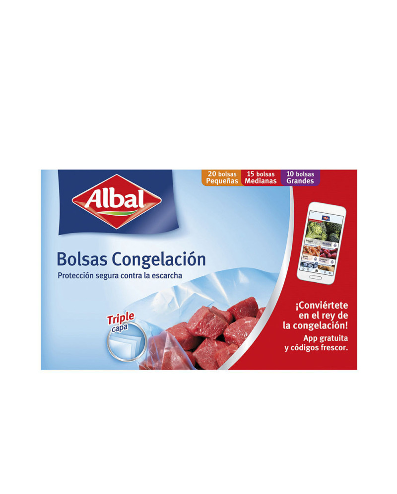 BOLSAS CONGELACION 3 TAMAÑOS triple capa 45 u BOLSAS CONGELACION 3 TAMAÑOS triple capa 45 u