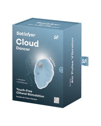 Satisfyer Cloud Dancer Clitoral Double Air Pulse Vibrador Azul 1Un