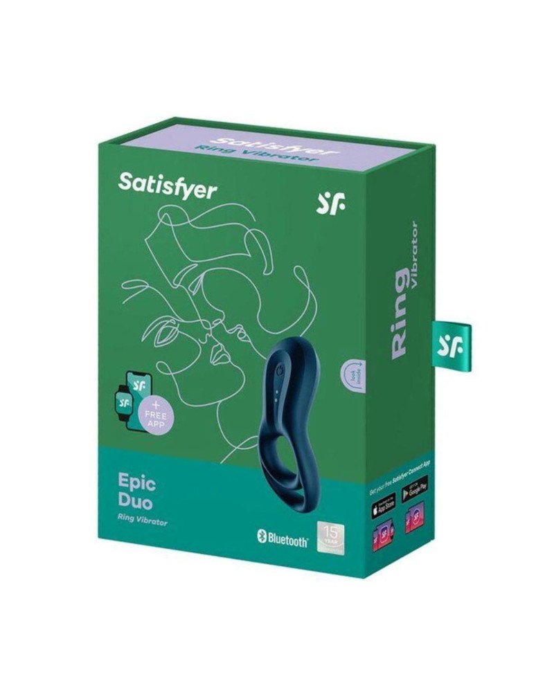 Satisfyer Epic Duo Anillo Vibrador Azul 1Un