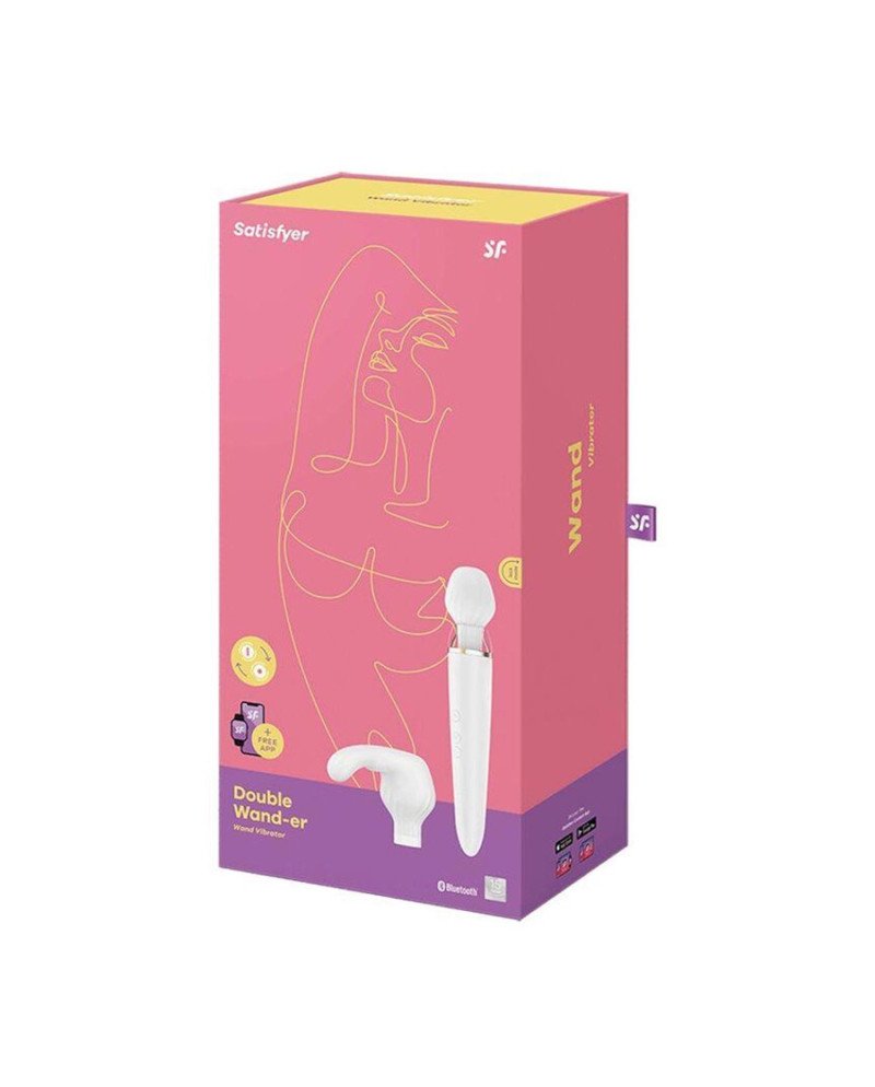 Satisfyer Double Wand-Er Vibrador Blanco 1Un