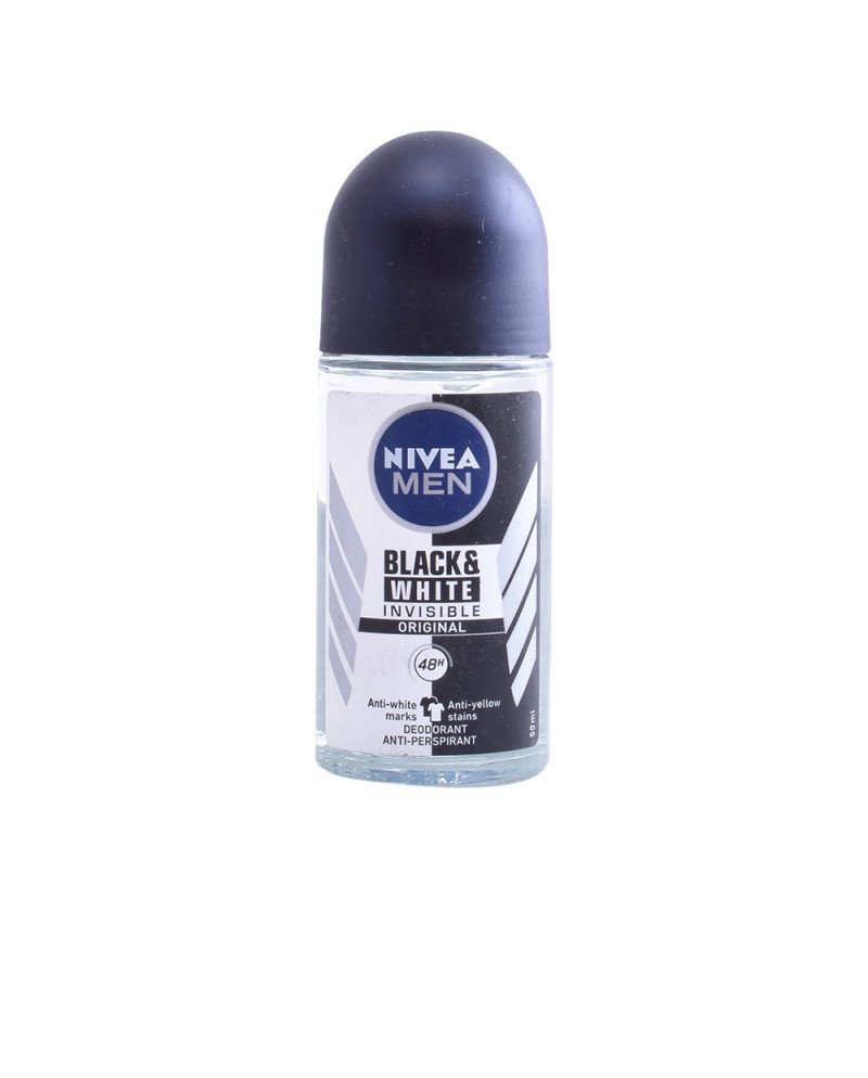 MEN BLACK & WHITE INVISIBLE desodorante roll-on 50 ml