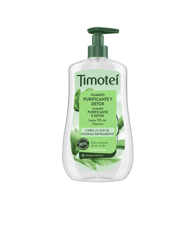 TIMOTEI champú purificante y detox con extracto de té verde para cabello graso 600 ml