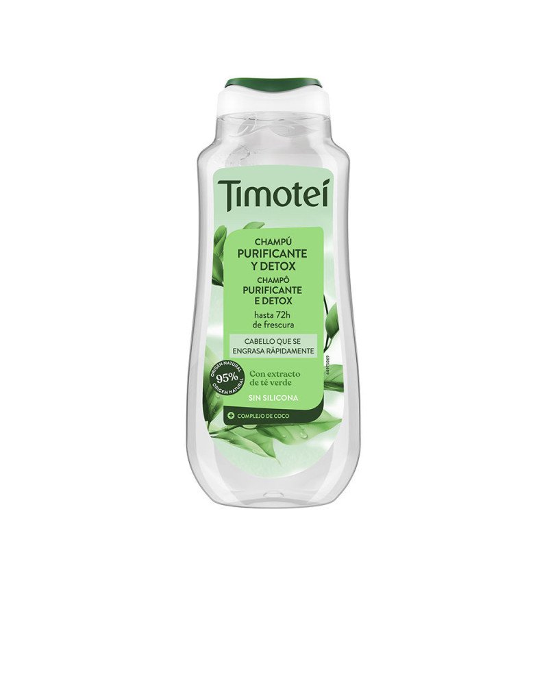 TIMOTEI champú purificante y detox con extracto de té verde para cabello graso 300 ml