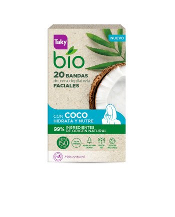 BIO COCO bandas de cera faciales depilatorias 20 uds