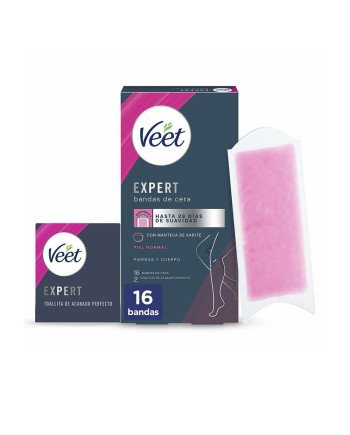 EXPERT CORPORAL bandas de cera piel normal 16 u