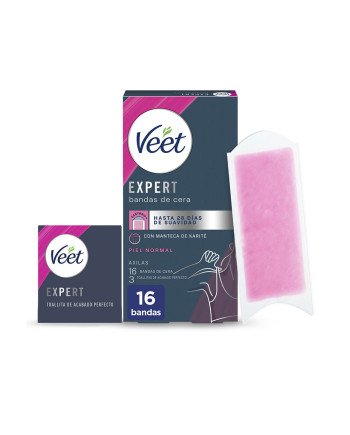 EXPERT AXILAS bandas de cera depilatorias piel normal 16 u