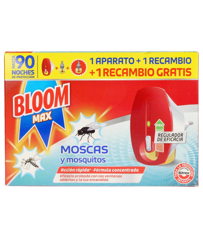 BLOOM MAX MOSCAS & MOSQUITOS apto.eléctrico + 2 recargas