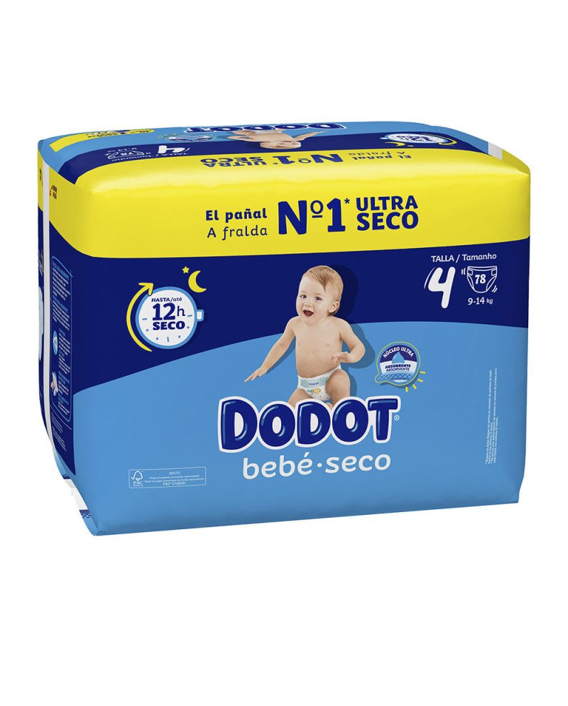 DODOT ETAPAS talla 4 pañales 9-14 kg 78 u