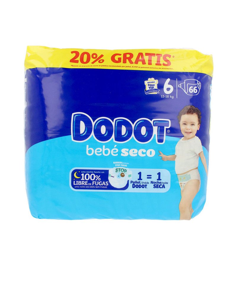 DODOT ETAPAS talla 6 pañales 13-18 kg 66 u