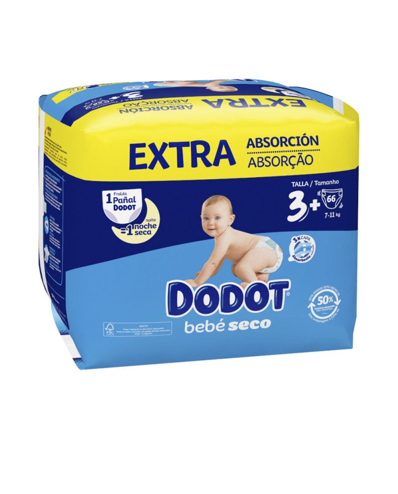 DODOT ETAPAS EXTRA talla 3 pañales 7-11 kg  66 u