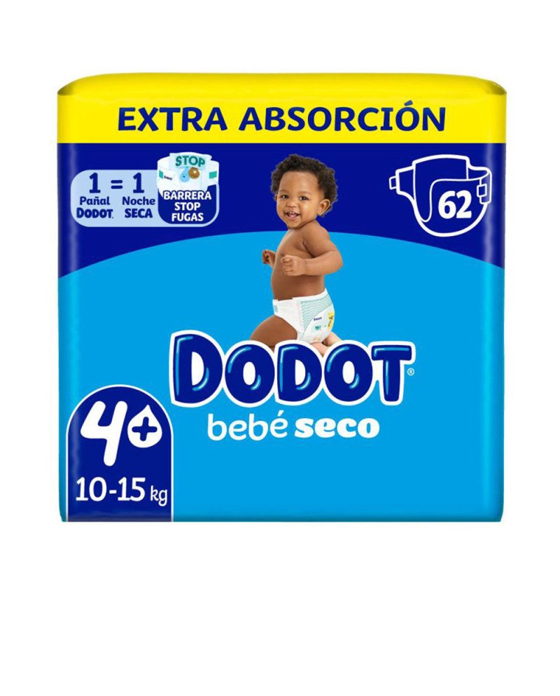 DODOT ETAPAS EXTRA talla 4 pañales 10-15 kg  62 u