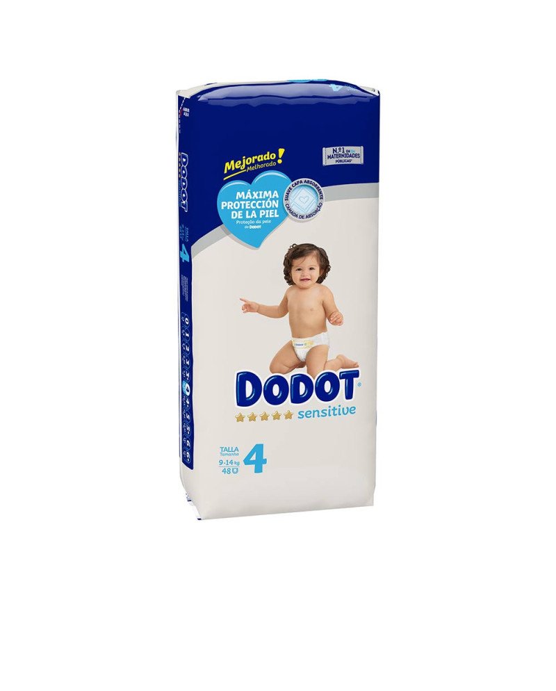 DODOT SENSITIVE talla 4 pañales 9-14 kg 48 u